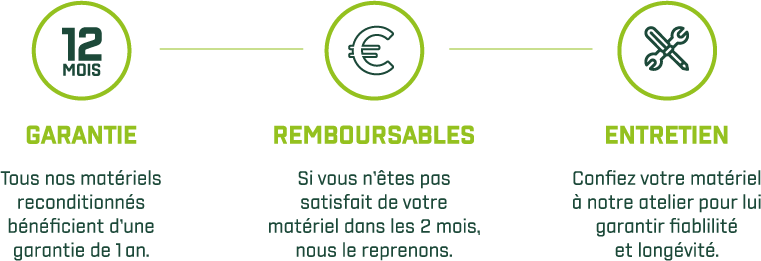 seconde vie, matériel de jardinage reconditionné